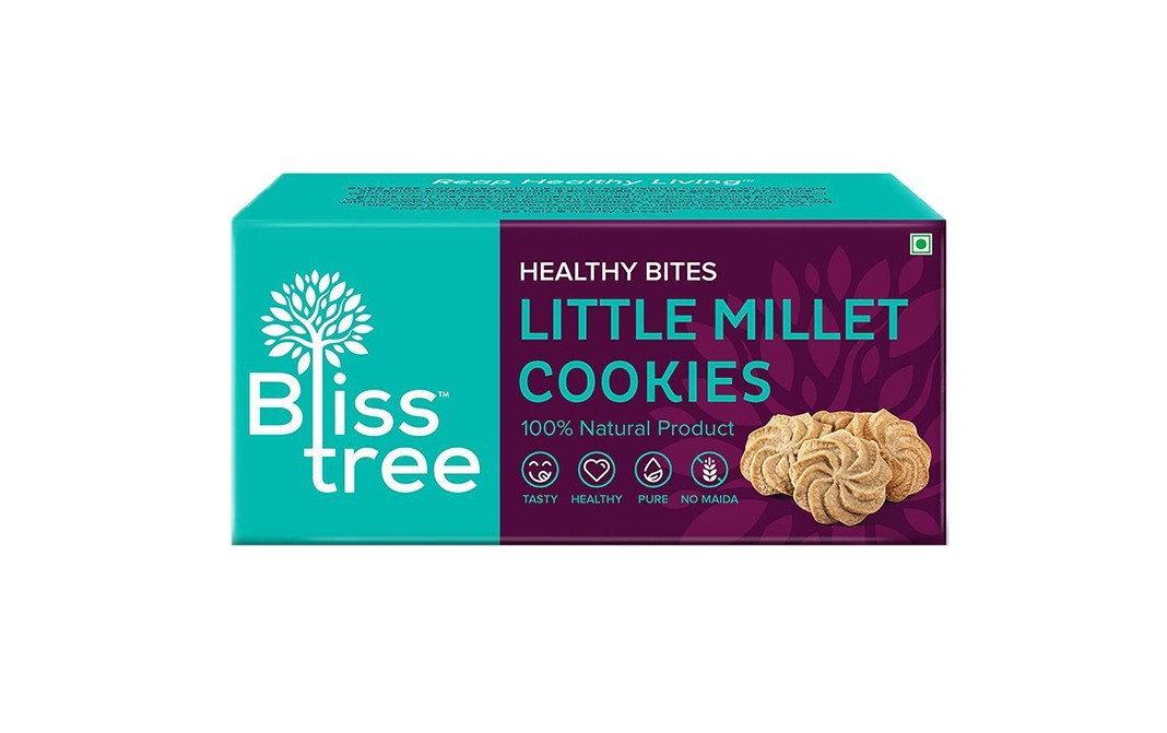 Bliss Tree Healthy Bites Little Millet Cookies    Pack  75 grams